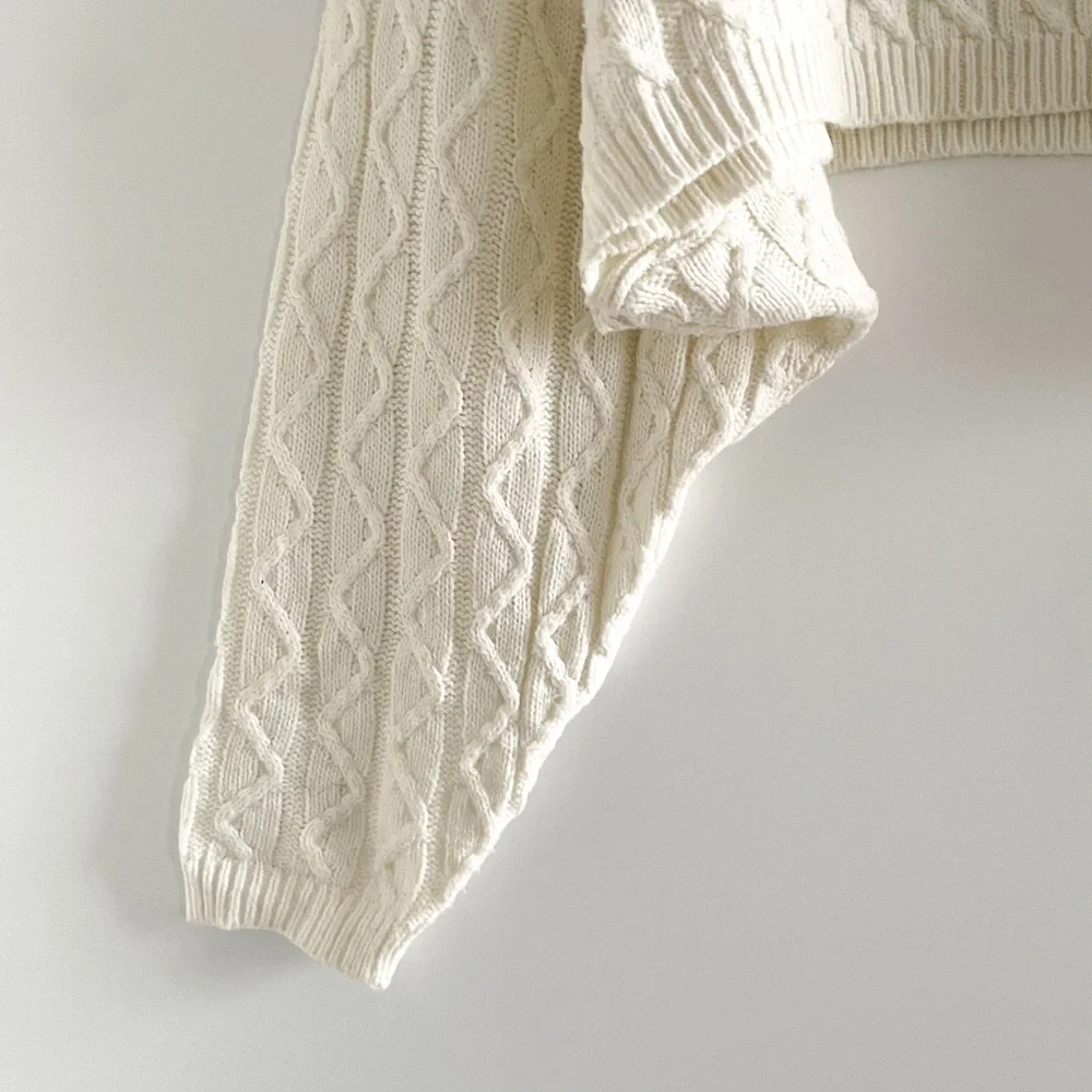 Princess Polly Cable Knit Crop Sweater - Picture 4 of 7